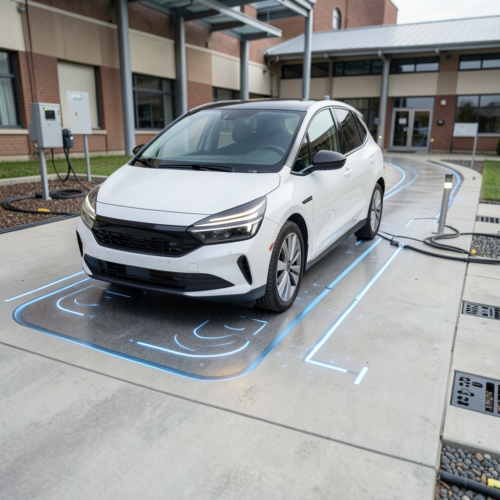 Bradford researchers develop magnetic concrete to improve wireless EV charging
